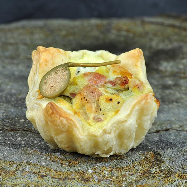 Мини-киш с картофелем и мясом, 35 г
